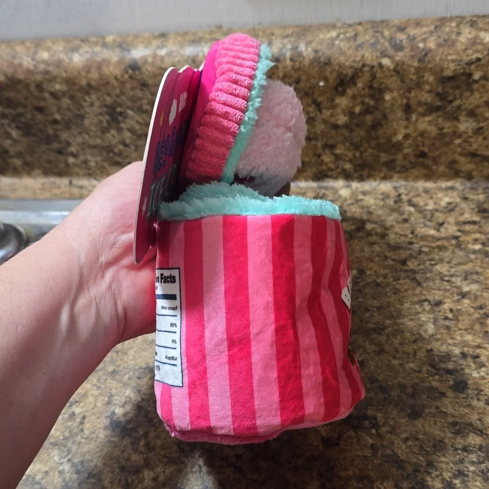Bark Beg & Hairy's Pink and Teal Ice Cream Toy‎ NWT Size Small 0-20 Pounds
